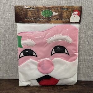 NEW Vintage Enchanted Forest Nylon Indoor Outdoor Santa Claud Flag Christmas